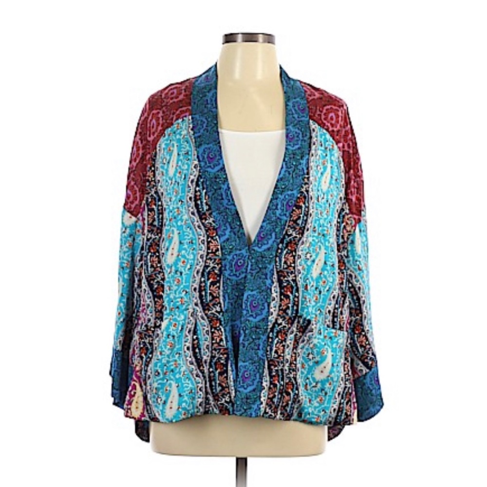 Zara TNF Multi Color Kimono Jacket Size L/XL